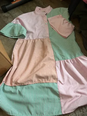 Andthewhy Pin Stripe Color Block Dress size small thumbnail 6