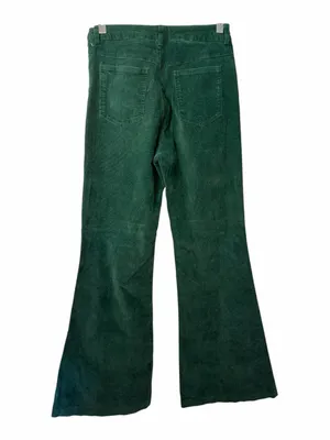 Princess Polly Nadia Pants Green Corduroy Flare Pants Womens Boho Hippie thumbnail 2