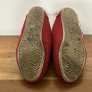 Toms Canvas Classic Women's Apple Red US Size 8.5 Slip-On Comfort‎ Flat thumbnail 7