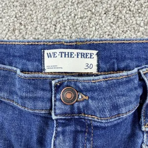 We‎ The Free Beacon Jeans Womens 30 High Rise Straight Leg Stretch Denim Blue thumbnail 4