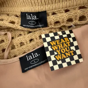 NWT Dressed In Lala Open Knit Polo Midi Dress Large Taupe Tan Crochet Cover Up thumbnail 4