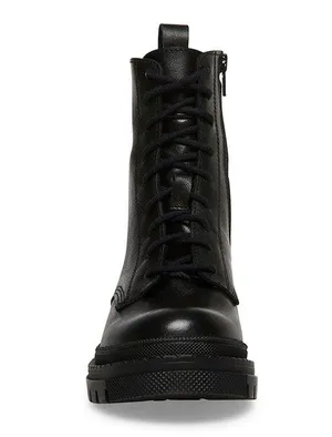 Black Leather Jamisyn Combat Boots thumbnail 3
