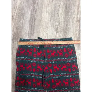 Hanna Andersson Soft‎ Womens XL Tencel Pajama Set Green Red Reindeer Fair Isle thumbnail 13