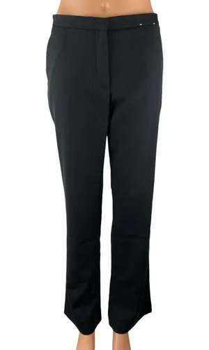 Abercrombie & Fitch Women's Black Mid Rise Straight Leg Trousers Pants Size 29 thumbnail 1
