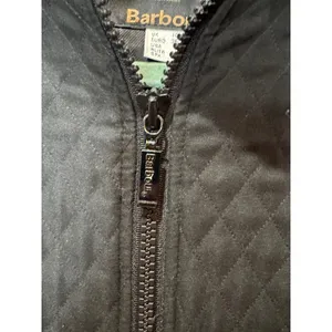Barbour Jacket Quilted Microfiber Equestrian‎ Jacket Sz 6 Black thumbnail 6