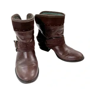 The Sak Women's Harper Leather Boho Ankle Boot Bootie Brown Size 8 thumbnail 3