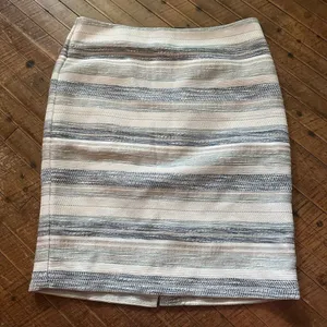 Ann Taylor textured multicolored striped business casual 8 skirt thumbnail 1