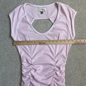 Daily Practice Line It Up V-Neck Maxi Dress Pink White Ribbed Size Medium thumbnail 12