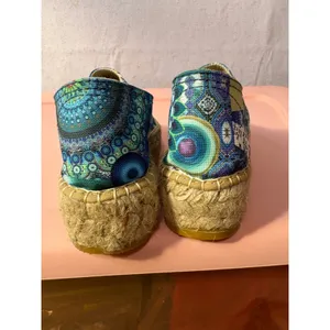 Desigual Espadrille Flats Womens Colorful Patchwork Slip‎ On Handmade Spain 37 thumbnail 3