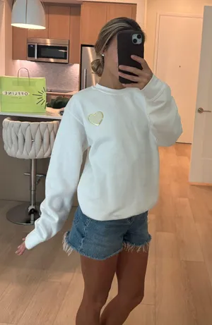 Heart sweatshirt White thumbnail 1