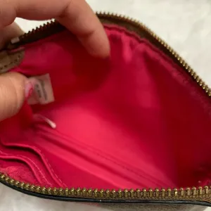 COACH Brown Coated Canvas Wristlet thumbnail 6