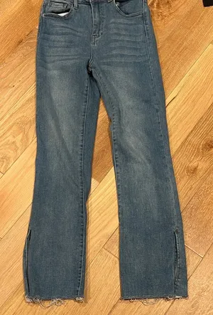 Risen Stylish Blue Straight Leg with ankle slit Women's‎ Jeans 28 thumbnail 1