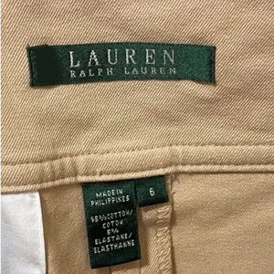 Vintage Lauren Ralph Lauren Khaki Pencil Skirt 6 Double Buckle thumbnail 3