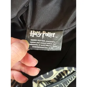 Black & White Newspaper Print Drawstring Backpack thumbnail 5