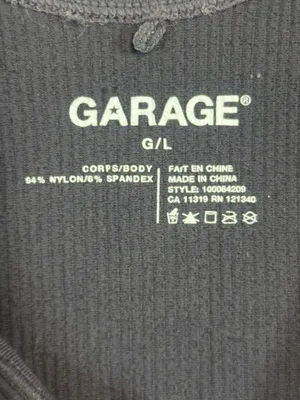 Garage Black Ribbed Twist Front Crop Top Women’s Size Large thumbnail 5