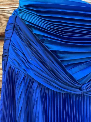 MAC DUGGAL 49903 Blue Ombre Pleated Charmeuse One-Shoulder Gown Dress 4 Flaws thumbnail 13