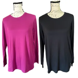 Skechers Go Walk Long Sleeve Activewear Shirts Magenta Black Set Size Medium thumbnail 2