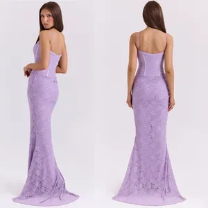 House of CB Antonina Orchid Lace Corset Maxi Dress Purple Size M Regular Cup A-C thumbnail 4