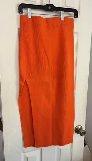 midi knit skirt Orange thumbnail 1