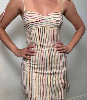 Amanda Uprichard Sample Sale Striped Sundress • Size Small thumbnail 9