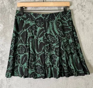 Boden Jersey‎ Mini Skirt Green Floral Print 8 Cottagecore Boho Dark Academia New thumbnail 1