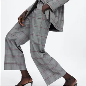 ZARA Grey Plaid wide leg culottes Size XS thumbnail 12