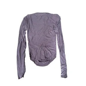 Free People Intimately Mauve Ribbed Long Sleeve Ruched Top Size XS‎ OB856272 thumbnail 2