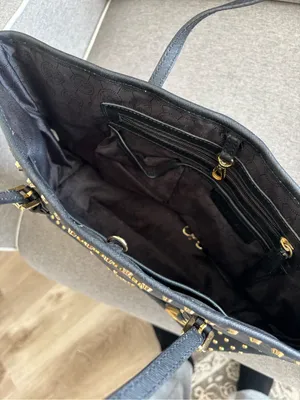 Michael Kors Black Saffiano Studded Tote with Gold Hardware thumbnail 7
