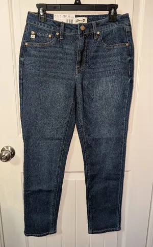 NWT Seven 7 High Rise Straight Leg 90s Jeans W4 Dark Wash thumbnail 1