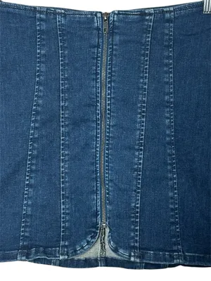 Free People We The Free Layla Denim Miniskirt Size 12 thumbnail 3