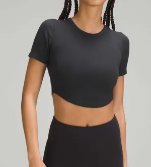 Lululemon Hold Tight Cropped T-Shirt Black thumbnail 1