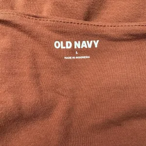 Old Navy Square Neck Tank Top Bodysuit Wide Straps Orange Brown Womens Large thumbnail 5