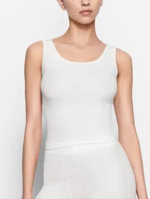 Skims White Soft Lounge Tank Size XS thumbnail 1
