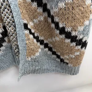 Petal + Pup Rasmus Cardigan M Geometric Longline Oversized Chunky Knit Duster thumbnail 4