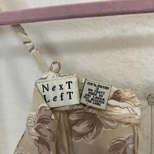 Vintage Next Left 90s Floral Beige Maxi Dress Chic Whimsygoth Fairy thumbnail 5