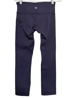 Lululemon Women’s Size 2 Navy Dark Blue Wunder Under Performance Crop Leggings thumbnail 1