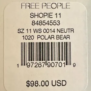 Free People It's A Vibe Platform Slippers in Polar Bear NIB NWT Size 11 Chunky thumbnail 13