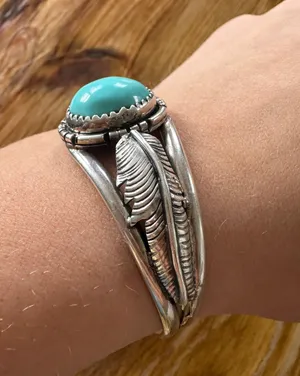 Genuine Silver Turquoise Cuff thumbnail 4