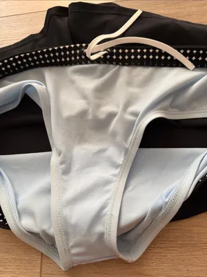 Nike Women’s Black Swim Shorts with White Swoosh thumbnail 3