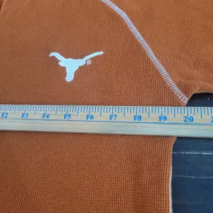 Texas Longhorns Burnt Orange Thermal Shirt White V-Notch Neckline Women's Medium thumbnail 4