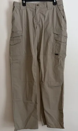 Tru Spec 24/7 Series Original Tactical Pants Khaki Tan Cargo Multi Pockets Sz 14 thumbnail 1