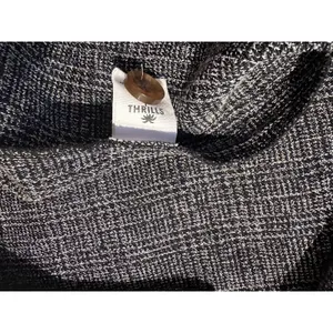 Thrills Denim Plaid Co Chrissy Mini V Neck Dress Womens Small Button Office Chic thumbnail 8