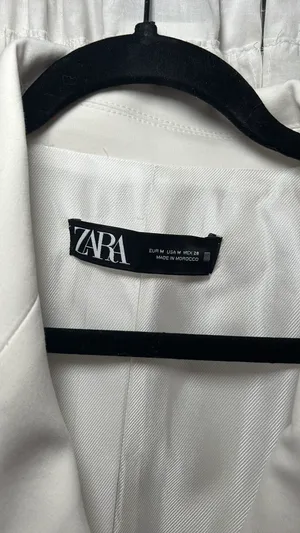 Double Breasted White Blazer thumbnail 4