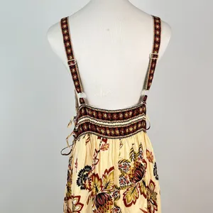NWOT Farm Rio Aura Floral Sand Sleeveless Midi Dress Size XL thumbnail 7