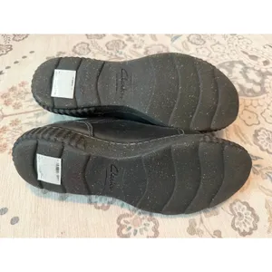 Clarks Collection Caroline Cove Black Leather Side Zip Loafers Shoes Women's 9 M thumbnail 8