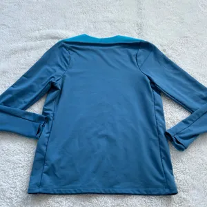 Nike Womens Sz M Dri-Fit Long Sleeve Blue Running Athleisure Luxe Preppy Sports thumbnail 3