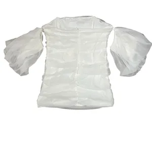 Peppermayo True Lovers Mini Dress in white size 14 with detachable puff sleeves thumbnail 2