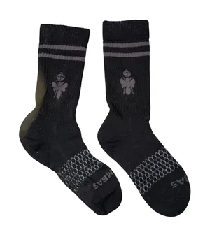 Bombas Crew Socks Womens Small Black Excellent Honeycomb Arch‎ Support Bee Crown thumbnail 1