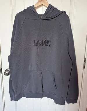 Taylor Swift Gray The Eras 2023-2024 Hoodie Blue/Grey XLarge thumbnail 1