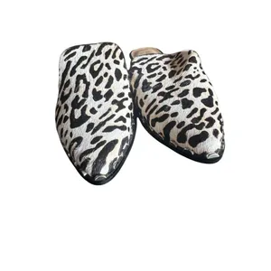 Bleecker and Bond "Simone" calf hair‎ mule leopard/animal print Sz 6.5 thumbnail 3